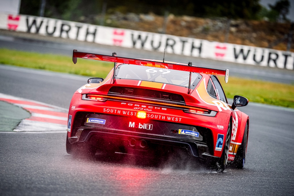 Gustav Krogh kom tættere på mesterskabspodiet på Rudskogen.
(Foto: Porsche Carrera Cup Scandinavia)